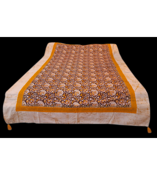 Kalamkari Block Printed Cotton Bedcover  Size 60x90 Inch