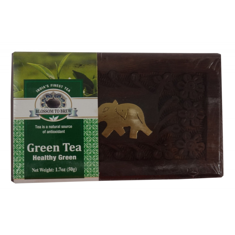 HEALTHY GREEN TEA 50 GM WOODEN BOX