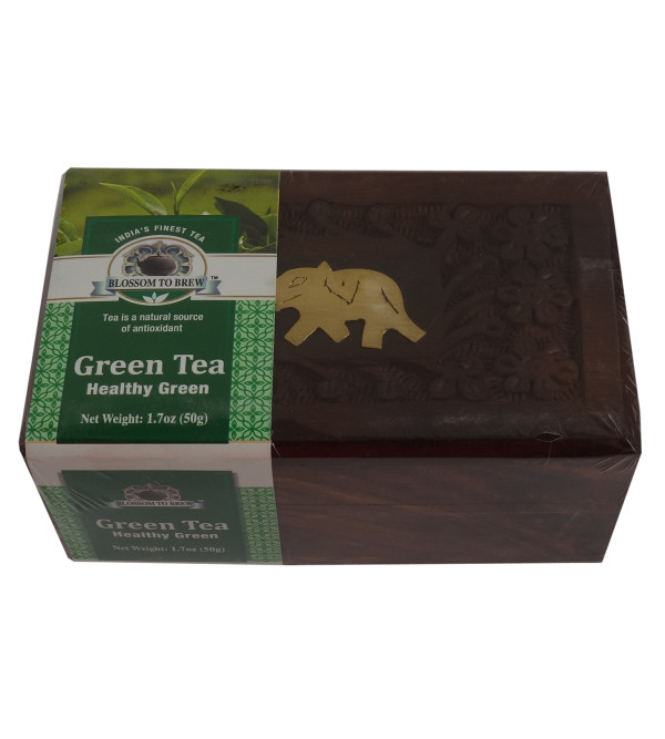 HEALTHY GREEN TEA 50 GM WOODEN BOX