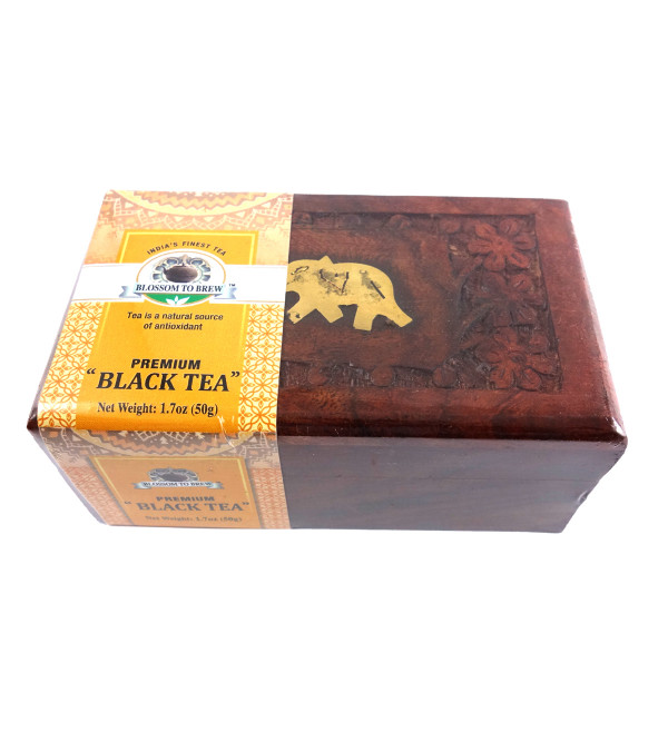 PREMIUM BLACK TEA 50 GMS WOODEN BOX