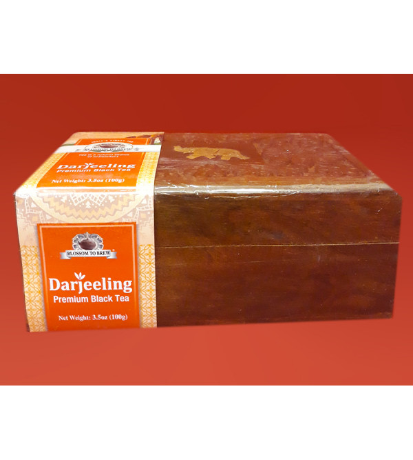 Darjeeling Premium Tea In Wooden Box 100gm