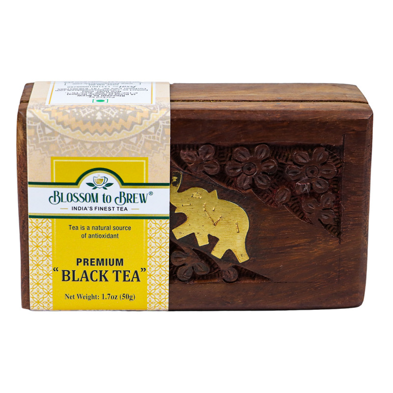 Premium Black Tea 50 Gms Wooden Box 