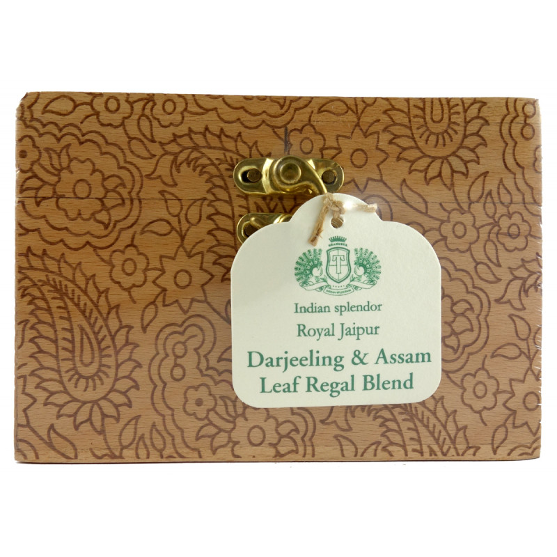 ROYAL JAIPUR DARJEELING AND ASSAM REGAL BLEND TEA 125 GM ASSORTED WOODEN CHESTLET