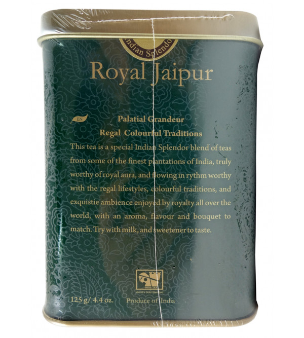 DARJEELING AND ASSAM LEAF REGAL BLEND TEA 125 GM ASSORTED METAL CADDY