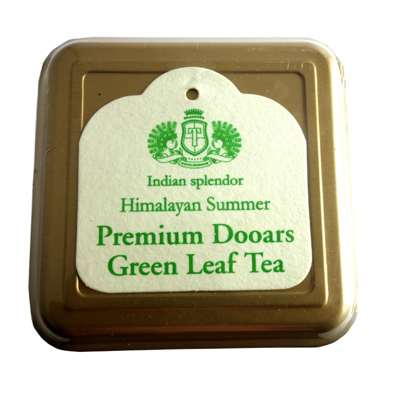 PREMIUM DOOARS GREEN LEAF TEA 125 GM ASSORTED METAL CADDY