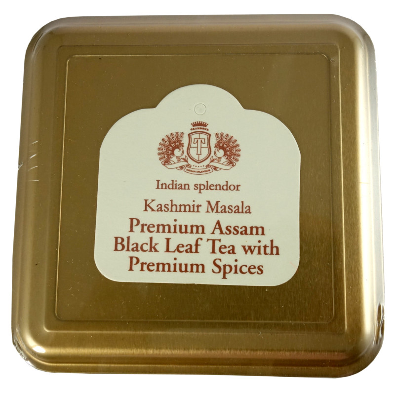 KASHMIR MASALA ASSAM BLACK LEAF TEA 250 GM ASSORTED METAL CADDY