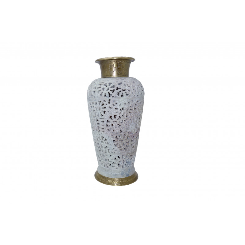 FLOWER VASE SOAPSTONE 8 inch