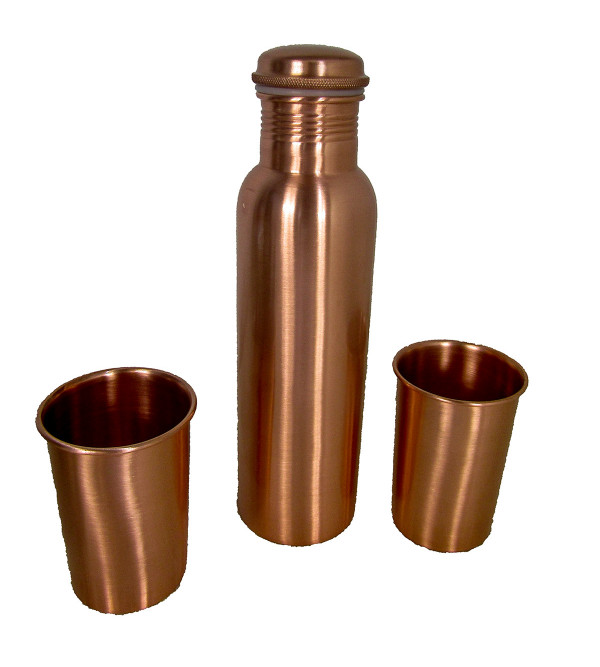 Copper Bottle 3PC Set  Assted. Design 26CM  WT-525GM