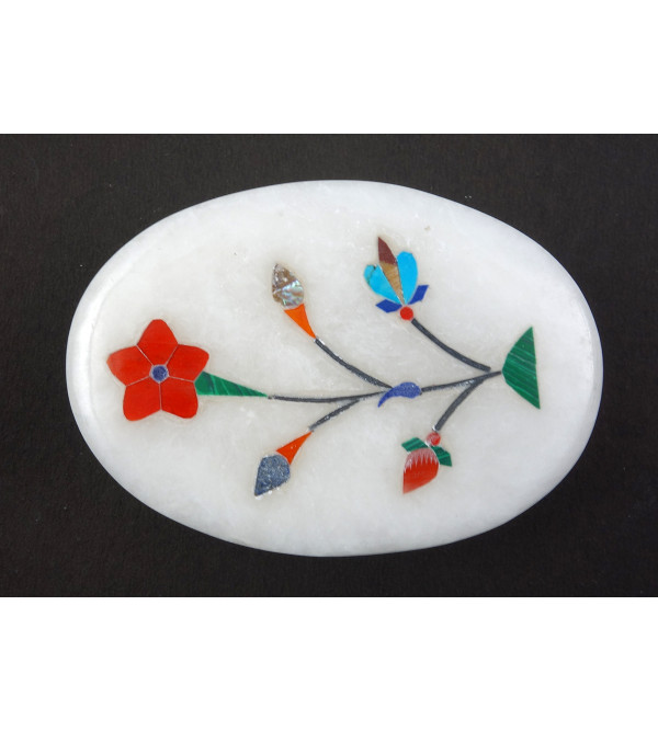 Handicraft Marble Box with Inlay Work Size 3x2 Inch 