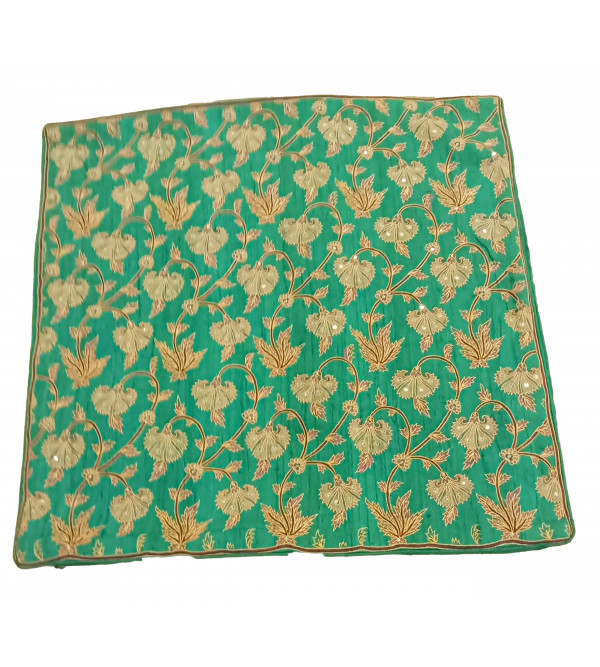 16X16 INCH BLOCK PRINTED HAND EMB CUSHION COVER