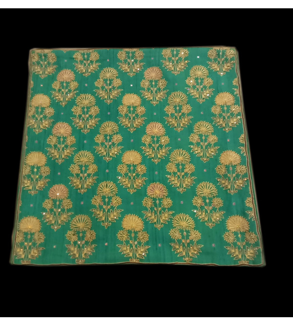 16X16 INCH BLOCK PRINTED HAND EMB CUSHION COVER