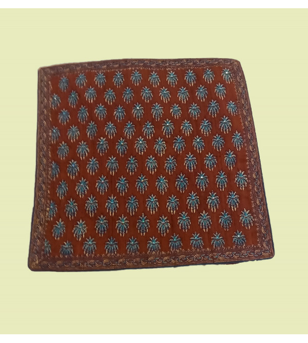 16X16 INCH BLOCK PRINTED HAND EMB CUSHION COVER