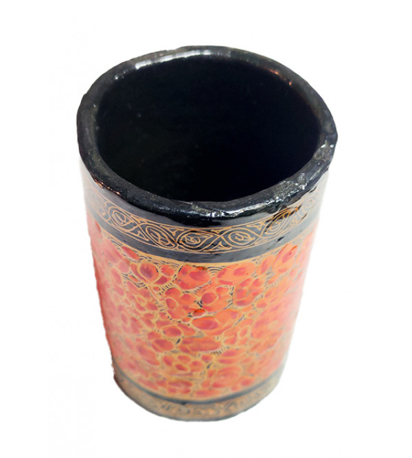 Paper Mache Pen Holder – Round, 4 Inch (Assorted Colours & Design)