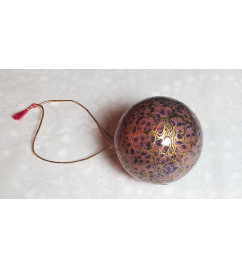 Paper Mache Ball Hanging – 3 Inch (Assorted Colours & Design)