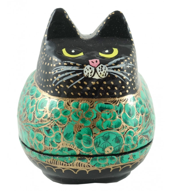 PAPER MACHE CAT BOX ASSORTED COLOR AND DESIGN MEDIUM SIZSE