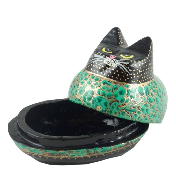 PAPER MACHE CAT BOX ASSORTED COLOR AND DESIGN MEDIUM SIZSE