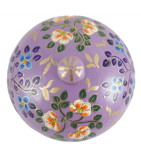 PAPER MACHE POWDER BOX 4 INCH ASSORTED COLOR AND DESIGN