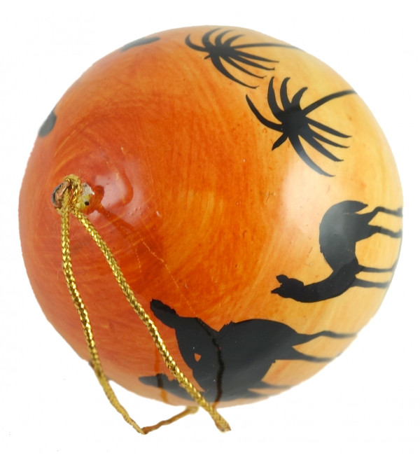 Paper Mache Ball Hanging – 3 Inch (Assorted Colours & Design)