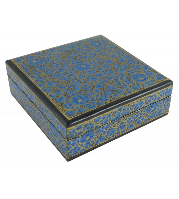 Paper Mache Coaster Set – Square (7 Pieces) (Assorted Colours & Design)