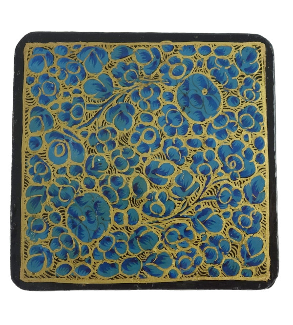 Paper Mache Coaster Set – Square (7 Pieces) (Assorted Colours & Design)
