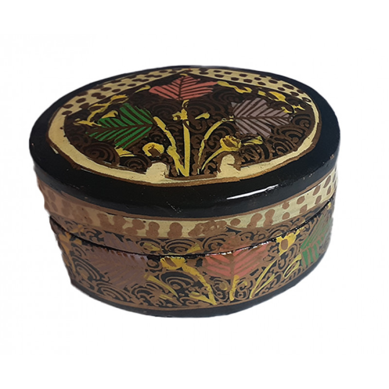 Papier Mache Handcrafted Round Shaped Ring Box