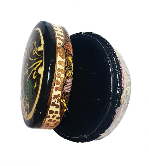 Papier Mache Handcrafted Round Shaped Ring Box