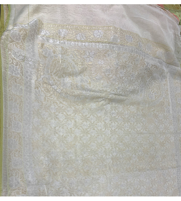  Shwetambari Cotton Handloom Banaras Kadua Saree with Blouse