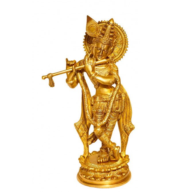 Brass Krishna Fine 11  Inch 2.58kg