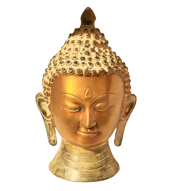 Brass Buddha Head Fine 12  Inch 5.350 Kg