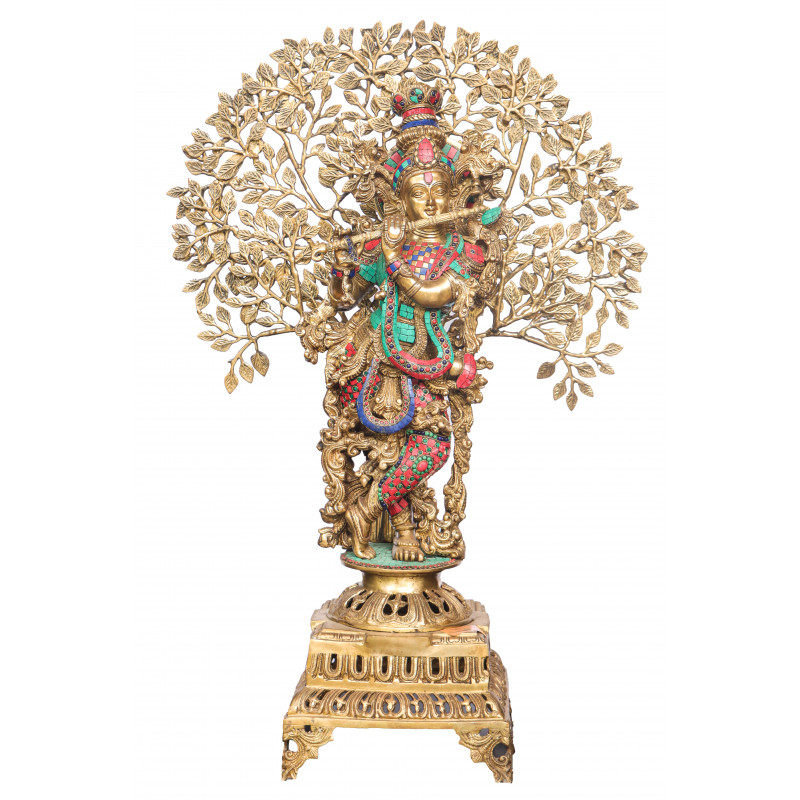 Brass Krishna Super Fine Tree 35 Inch 30.100 Kg