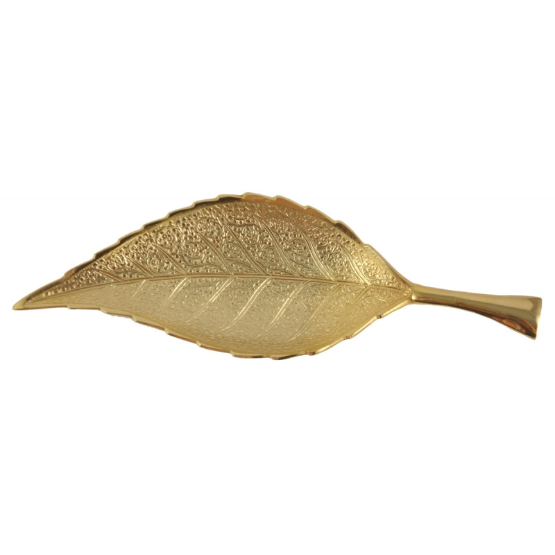 HANDICRAFT Leaf Brass Gold Plated 12 INCH