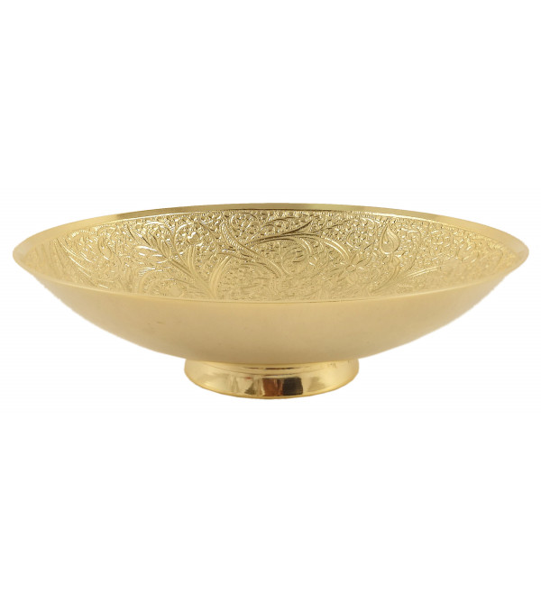 HANDICRAFT BRASS BOWL TEHNI WORK 6.5 INCH 