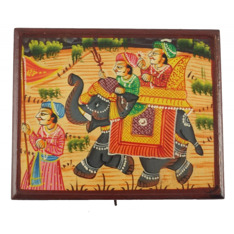 HANDICRAFT WOODEN BOX 5 INCH