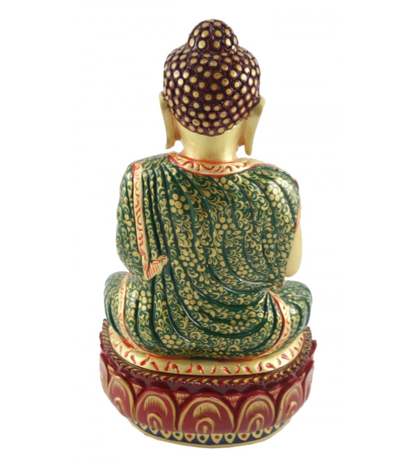 HANDICRAFT BUDDHA PAINTED 8 INCH