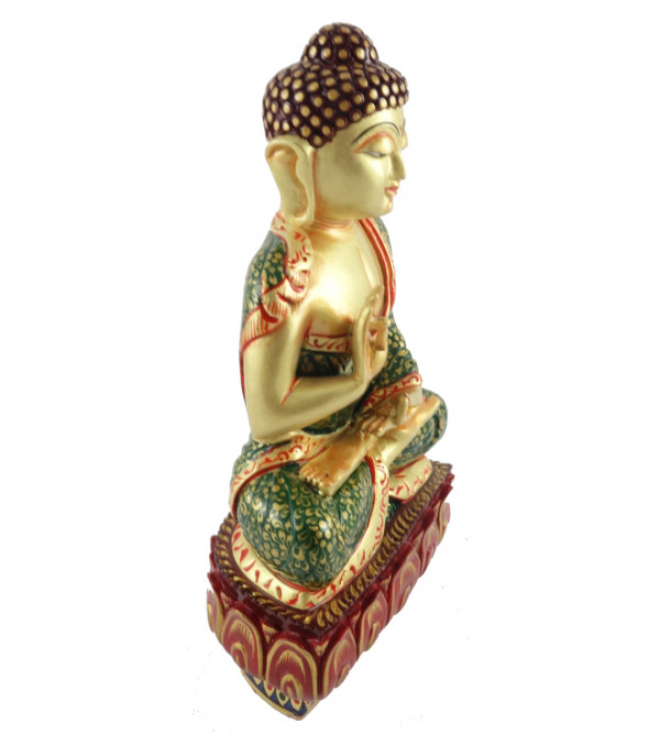 HANDICRAFT BUDDHA PAINTED 8 INCH