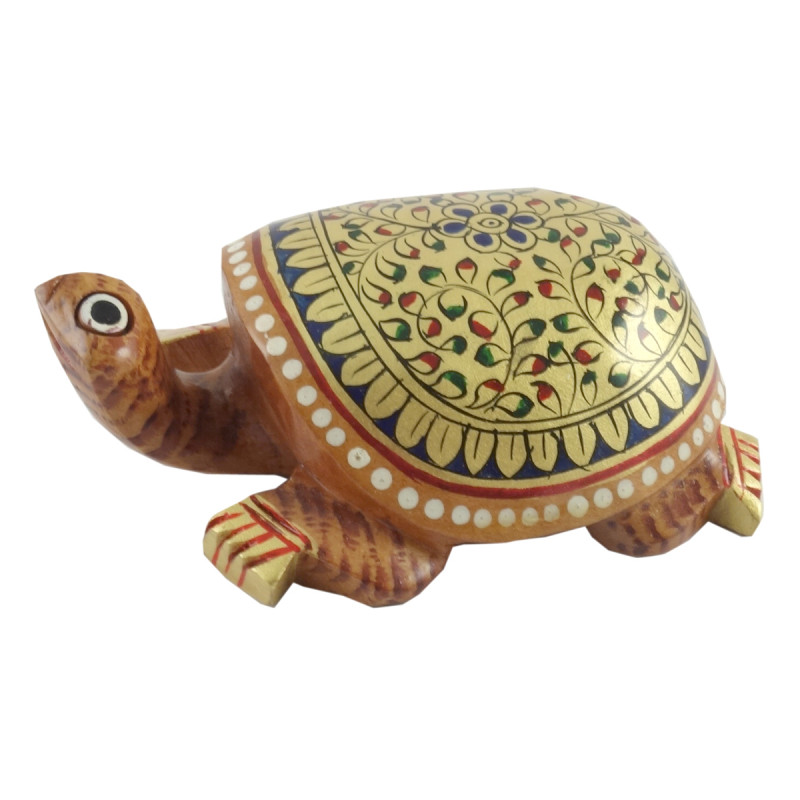 HANDICRAFT TORTOISE KADAM WOOD 4 INCH