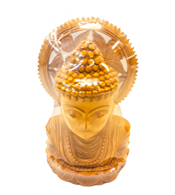 Kadamba Wood Handcrafted Carved Lord Buddha Bust