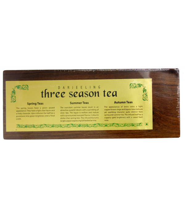 THREE SEASONAL TEA DARJEELING WOODEN BOX 300 GMS