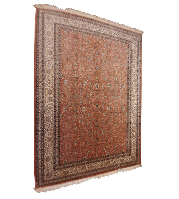 Kashmir Carpet Handknotted Silk/Silk 6ftx8ft, 30x30 knot psqft