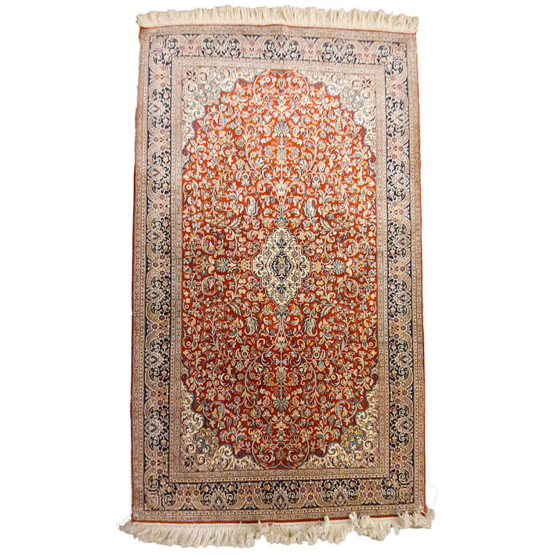Kashmir Carpet Hand-knotted Silk x Silk Size 3x5ft. ( Note:- Packing & Shipping Charges will be Extra as per actual.)