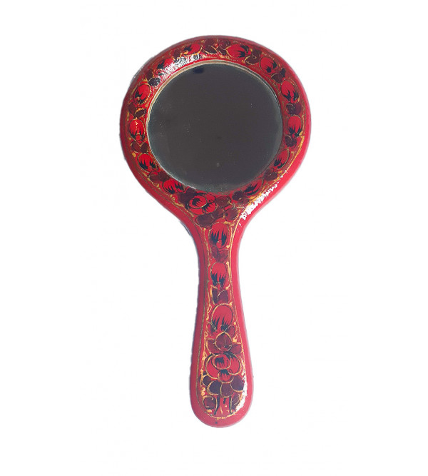 Papier Mache Handcrafted Purse Mirror With Handle