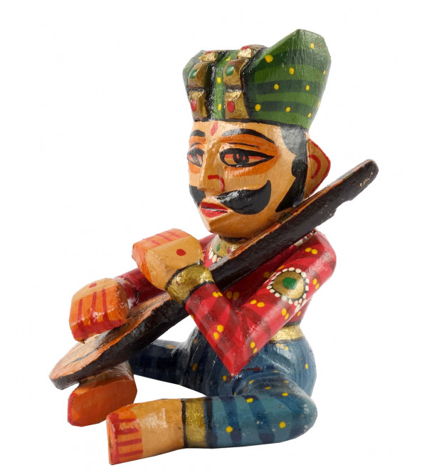 Toy Musician Handcrafted In Mango Wood Size 4 Inches