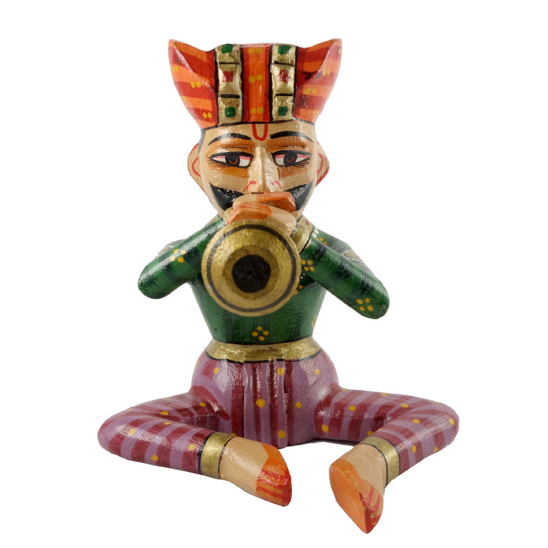 Toy Musician Handcrafted In Mango Wood Size 9 Inches