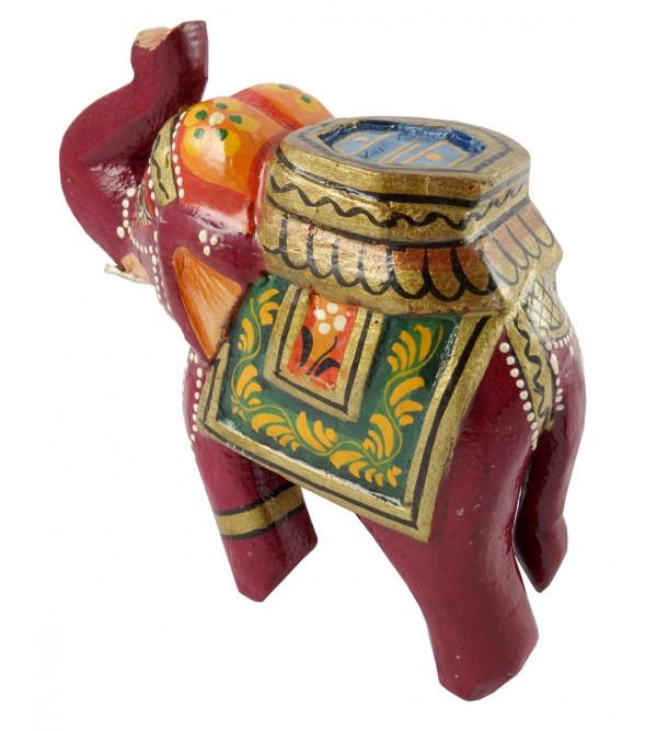 HANDICRAFT WOODEN ELEPHANT 4 INCH 