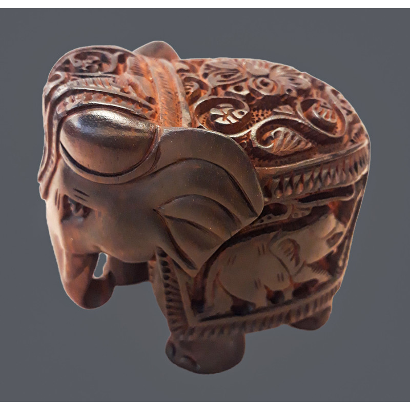 Red Sandalwood Handcrafted Carved Elephant