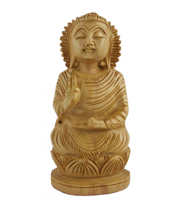 Kadamba Wood Handcrafted Sitting Figure of Lord Buddha