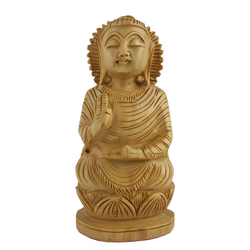 Kadamba Wood Handcrafted Sitting Figure of Lord Buddha