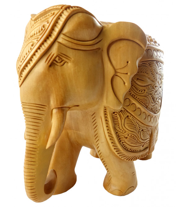 HANDICRAFT KADAM WOOD ELEPHANT CARVED 3 INCH 