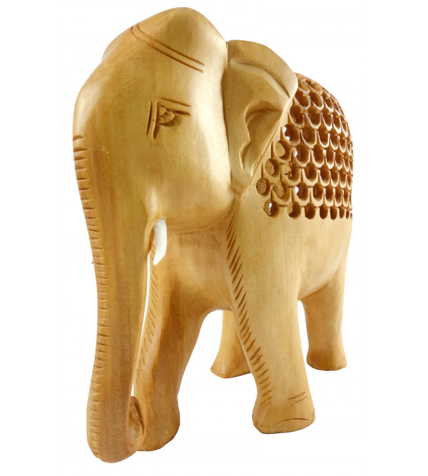 HANDICRAFT KADAM WOOD ELEPHANT UNDERCUT 3 INCH