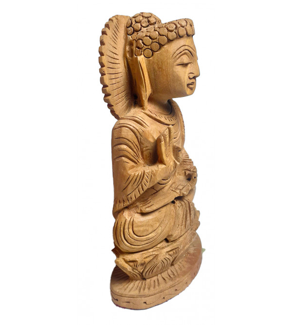 Kadamba Wood Handcrafted Sitting Figure of Lord Buddha